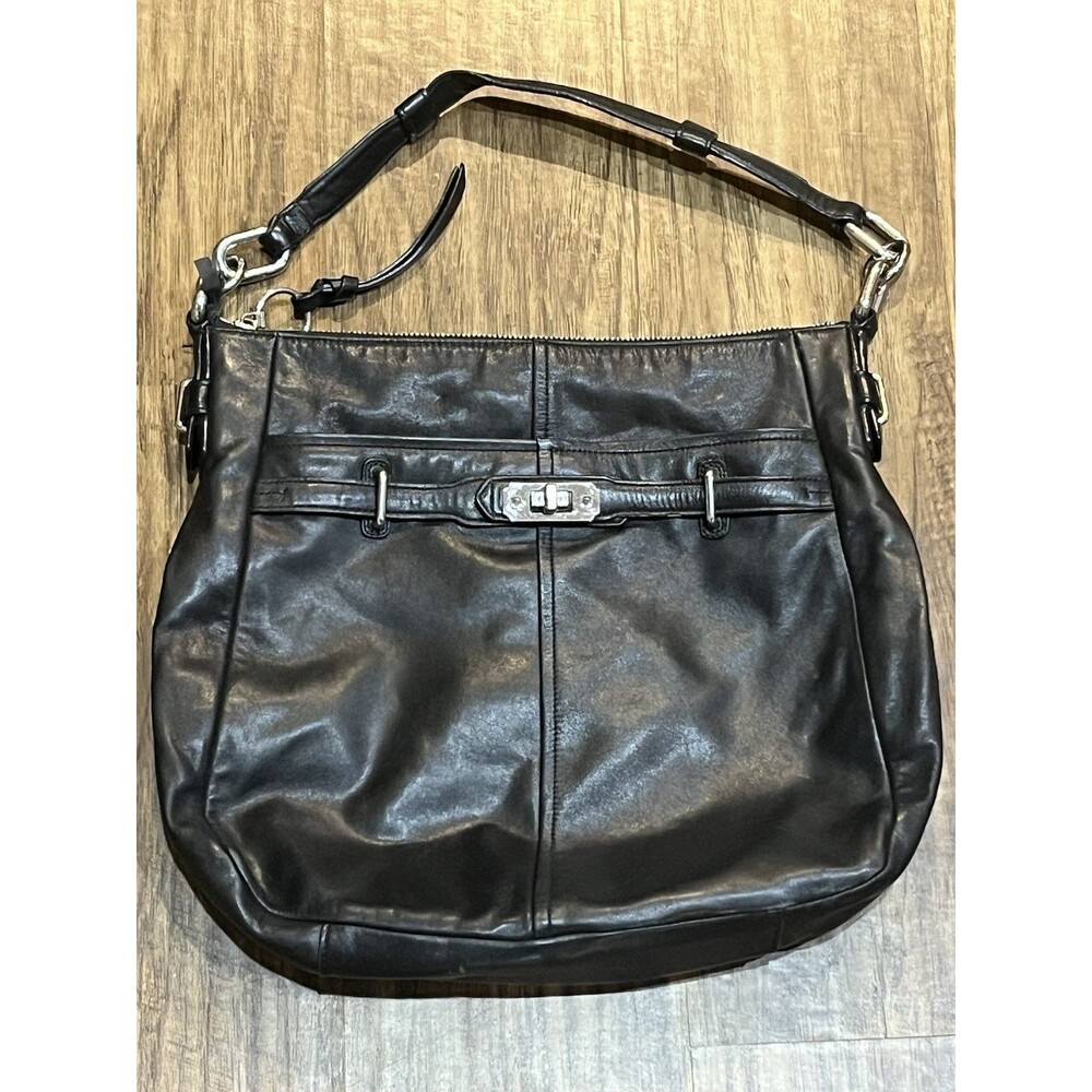 Coach Ashlyn Chelsea Hobo Shoulder Bag Black Leather with Silver Hardware F17816